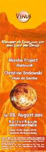 Venuskonzert Akasha Project Anzeige