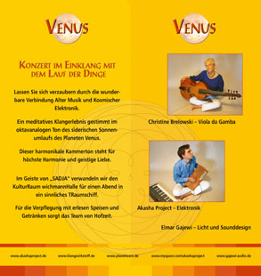 Venuskonzert Akasha Project Flyer